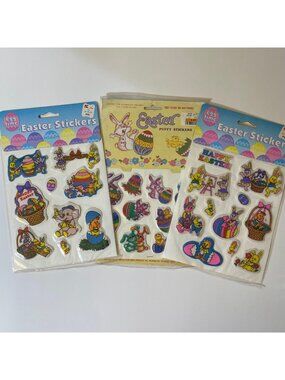 Vintage Easter Puffy Stickers Set